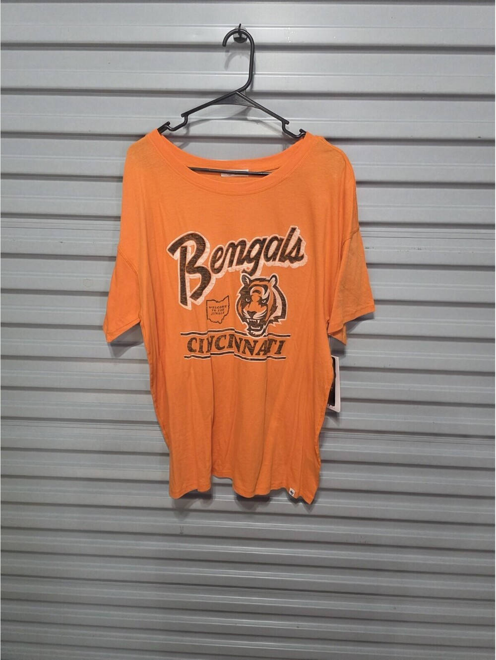 '47 Brand Cincinnati Bengals NFL Football Orange T-Shirt Women's Large